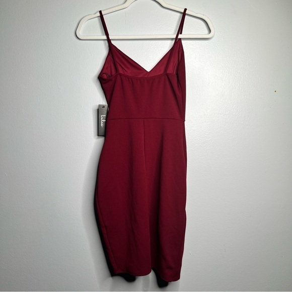 Lulu’s Wine Red Bodycon Mini Dress – XS | Spaghetti Straps, NWT - Picture 3 of 8
